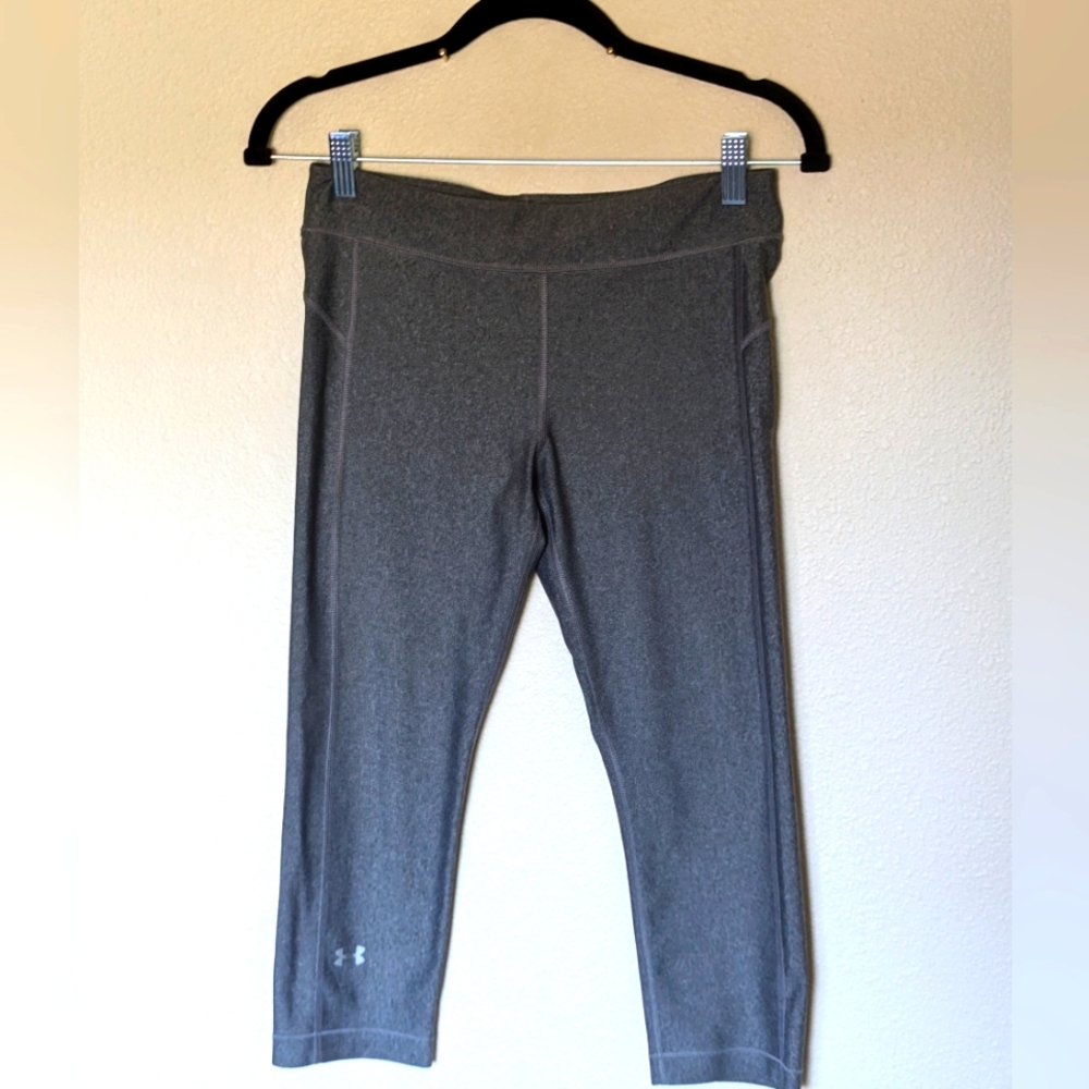 Under Armour Gray Compression Leggings Size L (Kids)